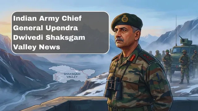 Indian Army Chief General Upendra Dwivedi Shaksgam Valley News