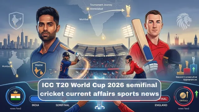 ICC T20 World Cup 2026 semifinal cricket current affairs sports news