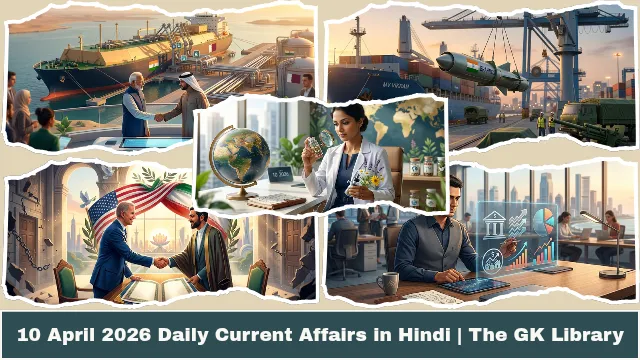 10 April 2026 Daily Current Affairs in Hindi - The GK Library