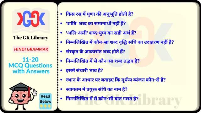 10 Question With Answer set Hindi Grammar