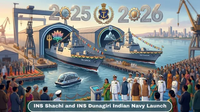 INS Shachi and INS Dunagiri Indian Navy Launch