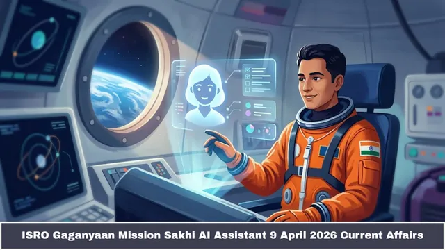 ISRO Gaganyaan Mission Sakhi AI Assistant 9 April 2026 Current Affairs