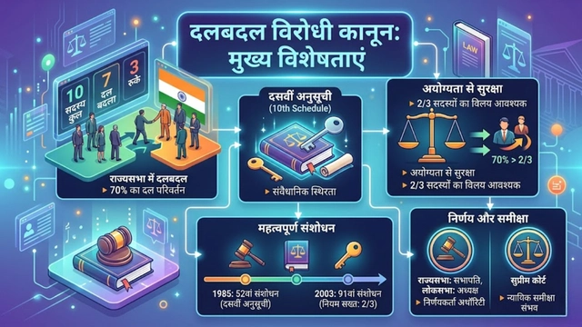 Anti Defection Law 10th Schedule Constitution UPSC News