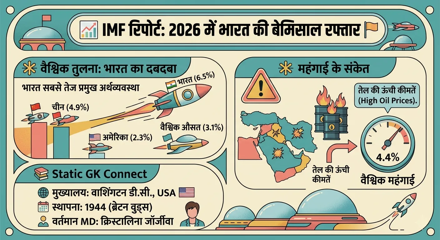 IMF World Economic Outlook 2026 India GDP Growth Forecast 6.5 percent