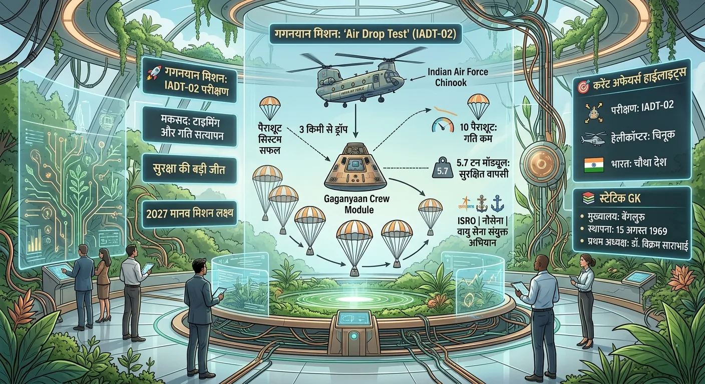 ISRO Gaganyaan IADT-02 Chinook Test 15 April 2026 Daily Current Affairs