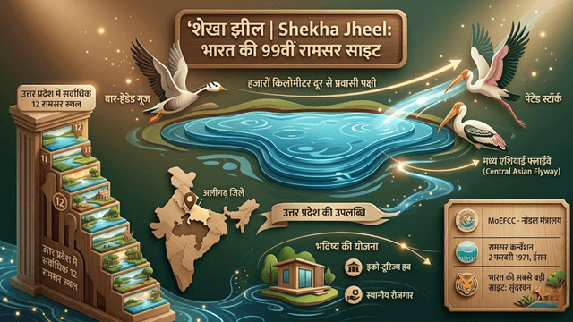 Shekha Jheel Aligarh 99th Ramsar Site India 24 April 2026 Daily Current Affairs