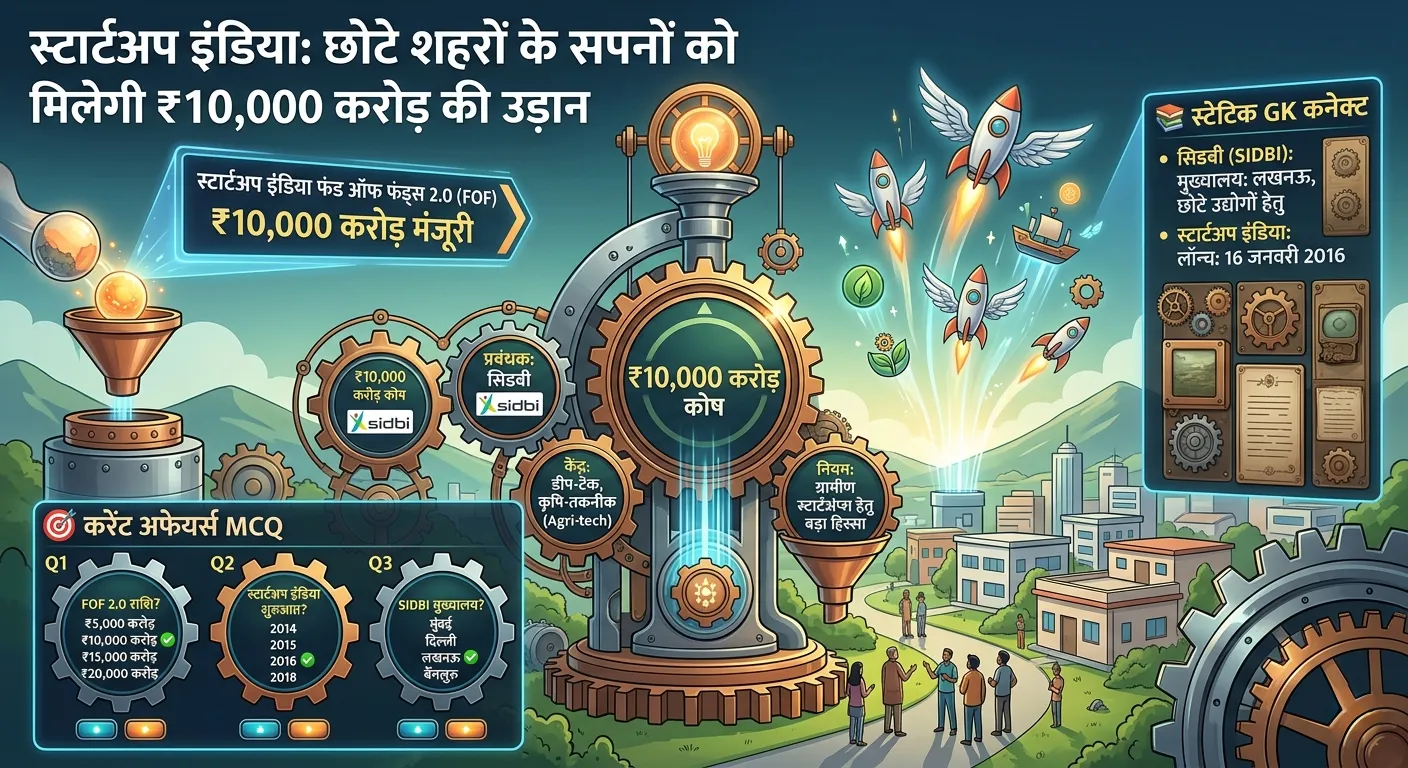 Startup India Fund 2.0 SIDBI 15 April 2026 Daily Current Affairs