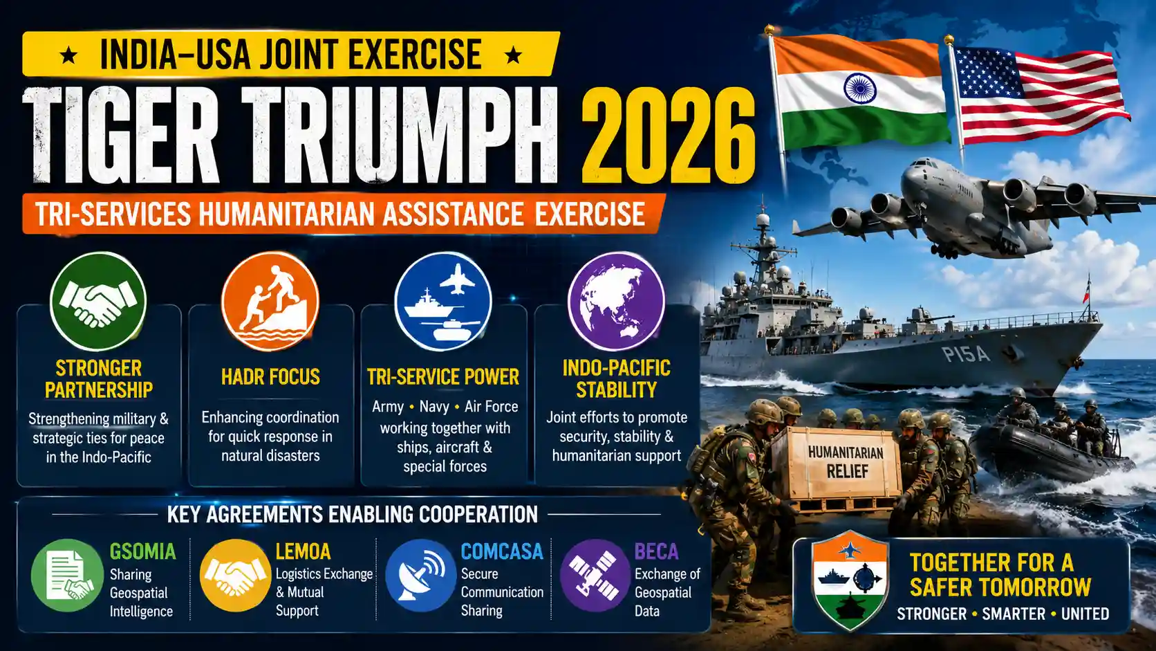 India US Bilateral Tri-Services Exercise Tiger Triumph 2026 Defence Current Affairs